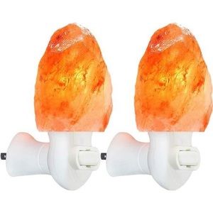 2Pack Himalayan Salt lamp NightLight Salt Rock Hand Carved Natural PinkHimalayan